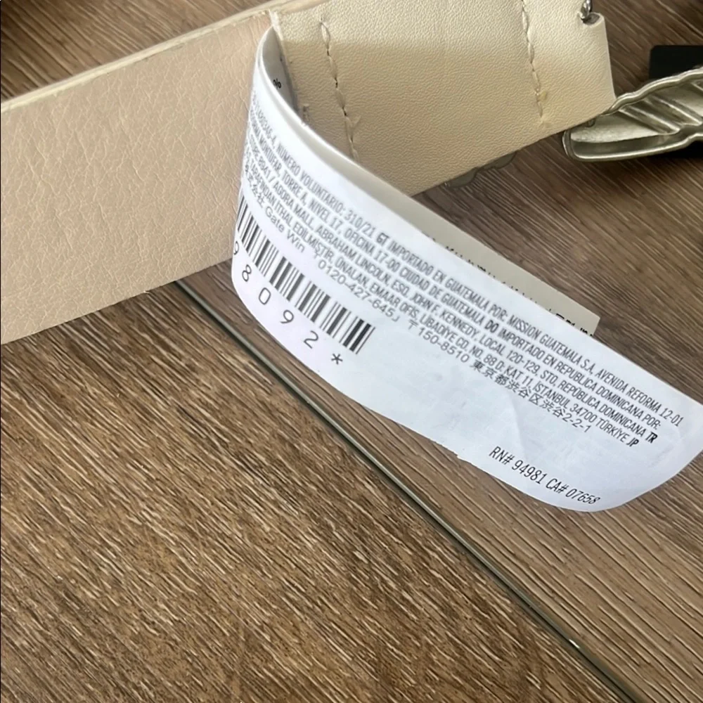NWT! Forever 21 White Belt with Silver Buckle
